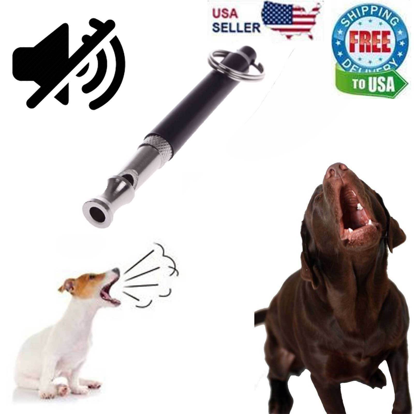 Dog Training Whistle Ultrasonic Obedience Stop Barking Pet Sound Pitch Black New