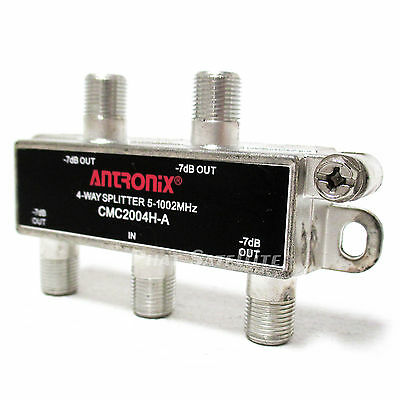 4:1 Antronix 4-way Splitter Cable Tv Splitter 4(way) Signal Splitter 1-in 4-out
