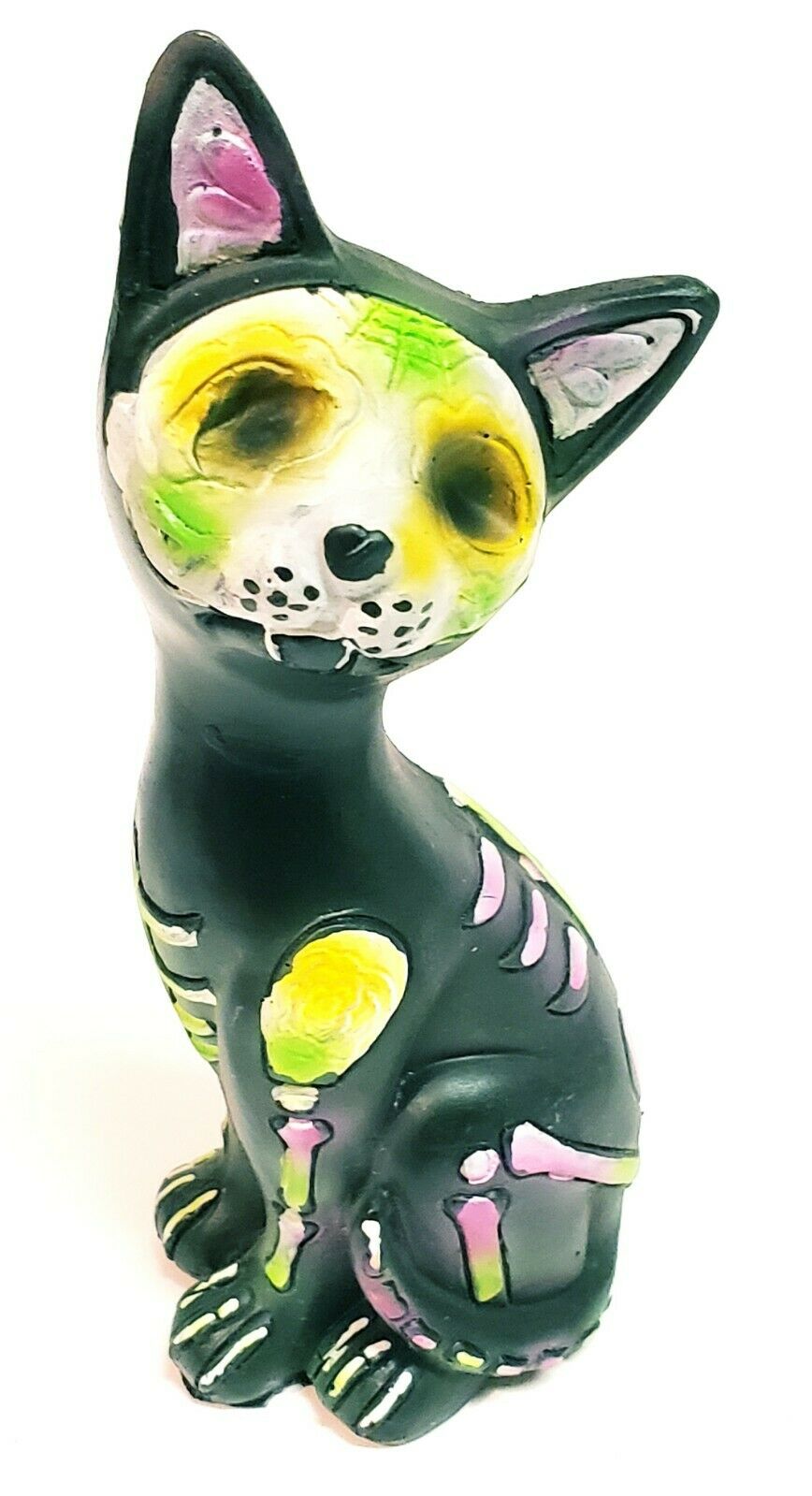 Day Of The Dead Sugar Skull Cat Figurine Halloween Decoration New