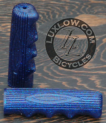 Blue Sparkle Vintage Schwinn Stingray Type Bike Grips Lowrider Bicycle Cruiser