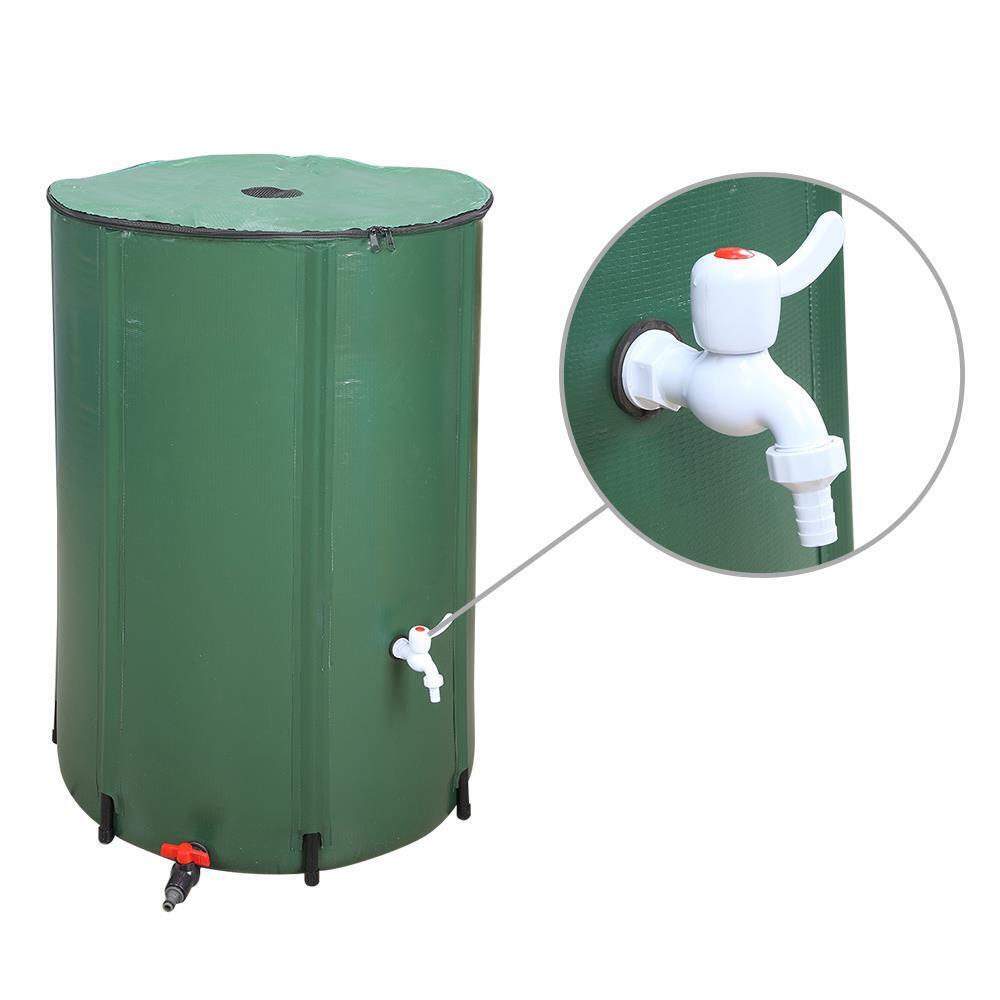 100 Gallon Rain Barrel Folding Portable Water Collector Storage W /spigot Filter