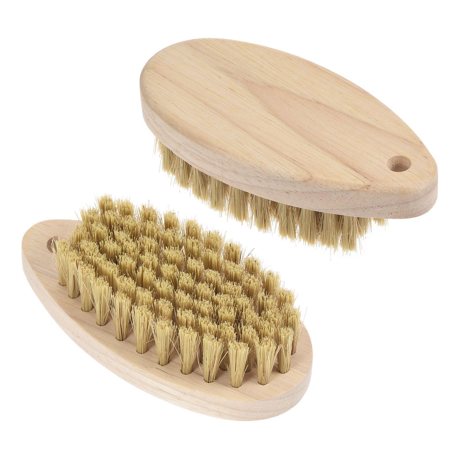 4.3 Inches Shoe Cleaning Brush, 2 Pack Shoe Cleaning Scrubber Wooden Color