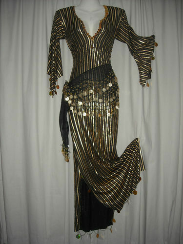 Belly Dance Dress Abaya Galabeya Baladi Costume Saidi Many Colors/gold