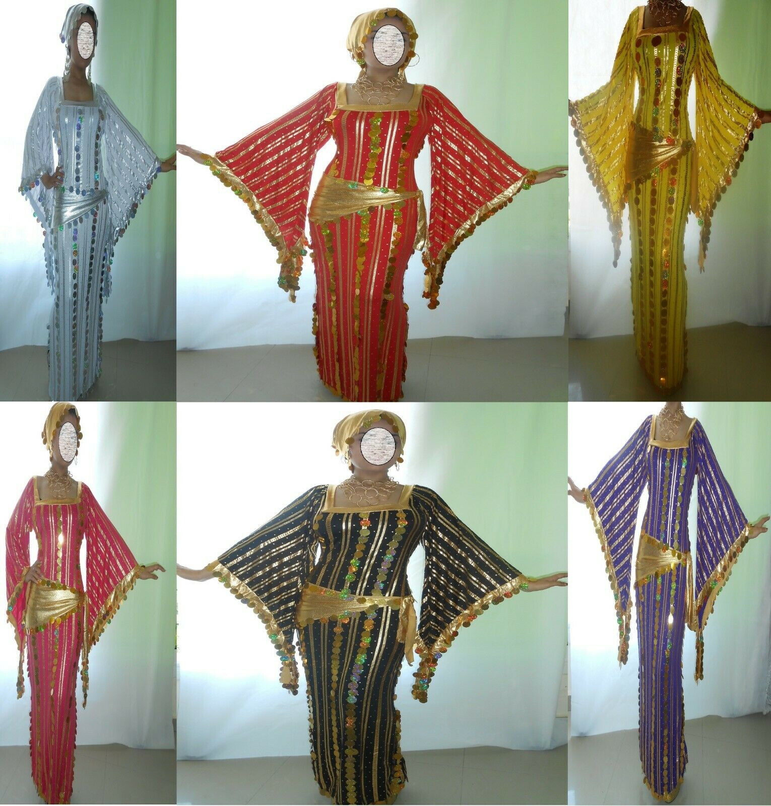 Performance Costume,belly Dance,saidi Galabeya,egyptian Abaya,oriental Dress S60