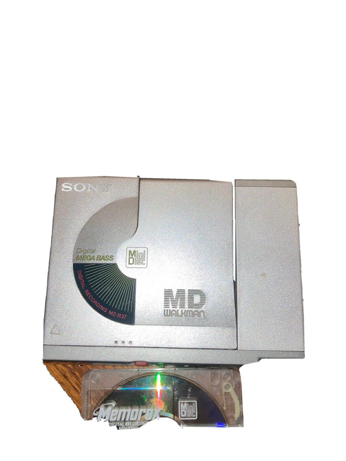 Sony Md Walkman Mz-r37 Portable Minidisc Player Recorder Working With Disc