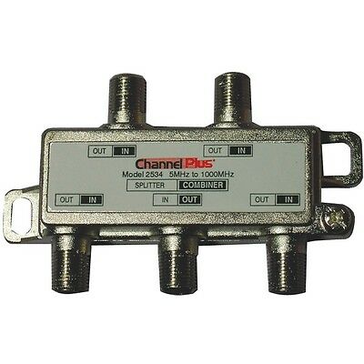 Channel Plus 2534 Splitter/combiner (4 Way) For Tv/antenna/cable,1 Ghz Bandwidth