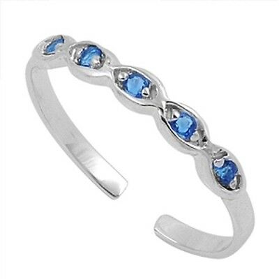 Silver Adjustable Infinity Toe Ring Sterling Silver 925 Best Deal Jewelry Bluecz