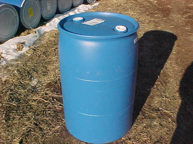 55 Gallon Barrel Drum Plastic Water Rain Blue Barrels Drum Drums Container