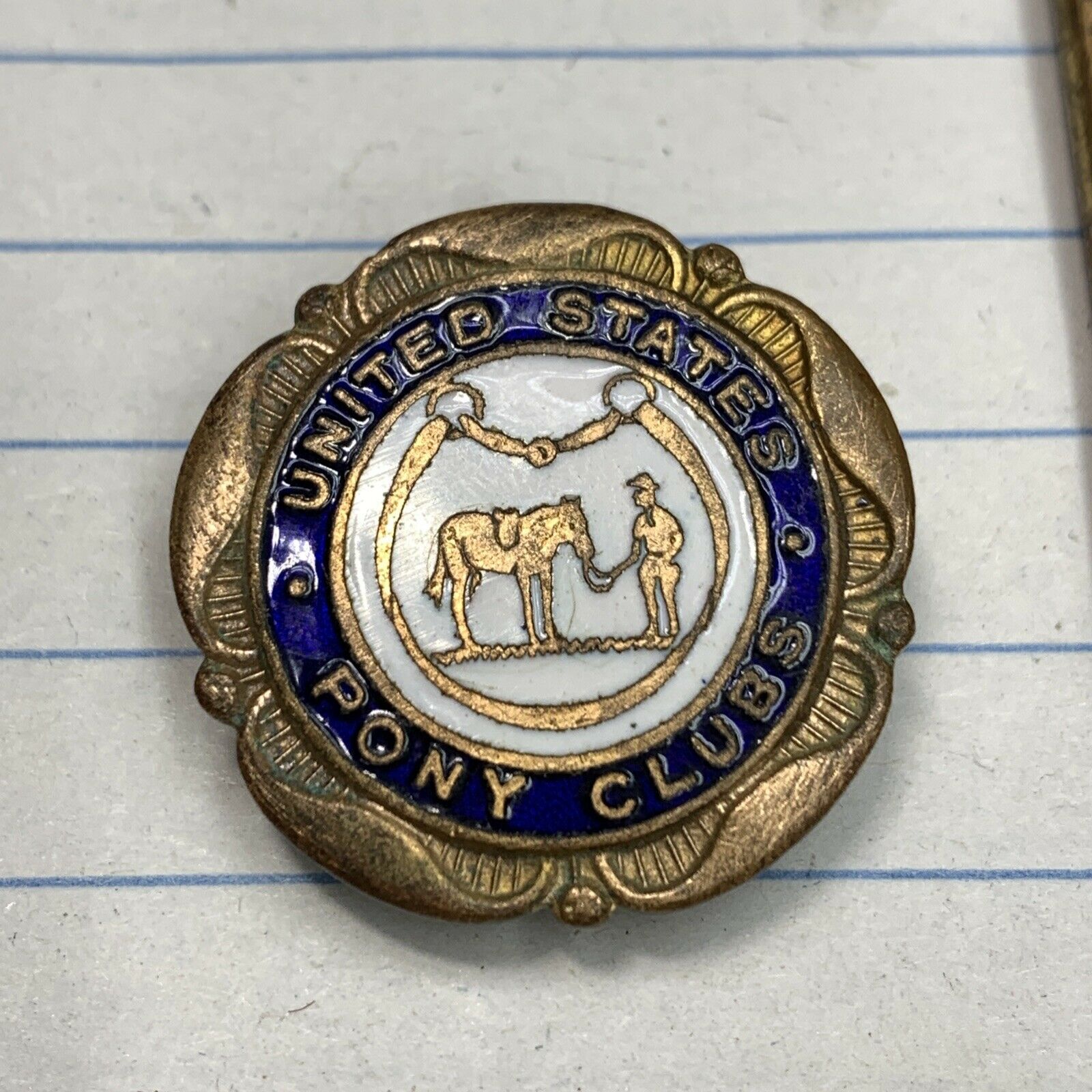 Equestrian Pin United States Pony Clubs Vintage Wo Louis Badges England - 7.5.1