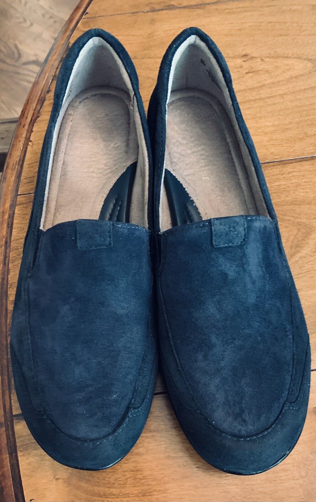Naturalizers Ladies Slip-on Navy Suede Leather Upper Loafer Walking Shoe Sz 10m