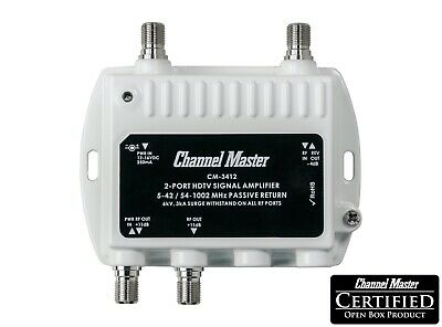 Channel Master Antenna Signal Booster Distribution Amplifier Ultra Mini Cm-3412