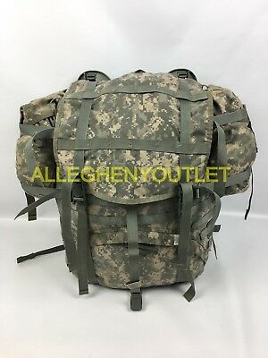 Us Military Molle Acu Large Rucksack Field Pack W/ Frame + Sustainment Pouch Gc