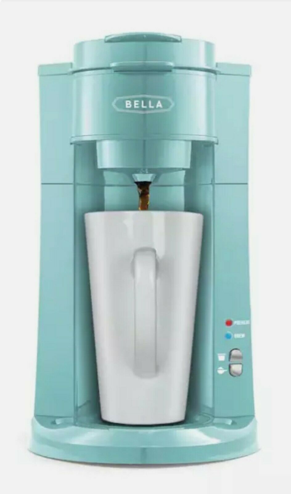 Bella Dual Brew Single-serve Coffee Maker - Aqua Color K-cup Compatible