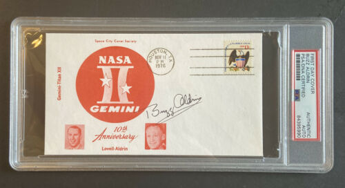 Buzz Aldrin Signed Cover Psa Authenticated Nasa Apollo 11 Astronaut