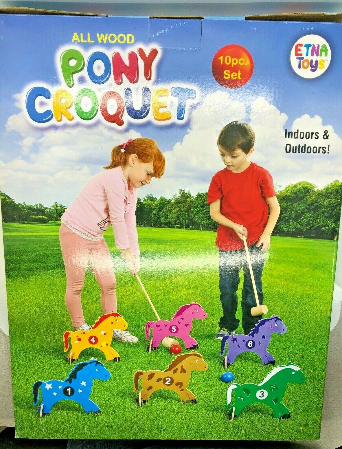 Pony Croguet 10 Pc. Set. Toy Child Indoor And Outdoor
