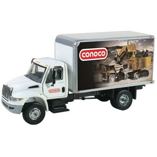 First Gear 50-3276 Ih Durastar Box Truck Conoco Mining Machines 1/50 Diecast Mib