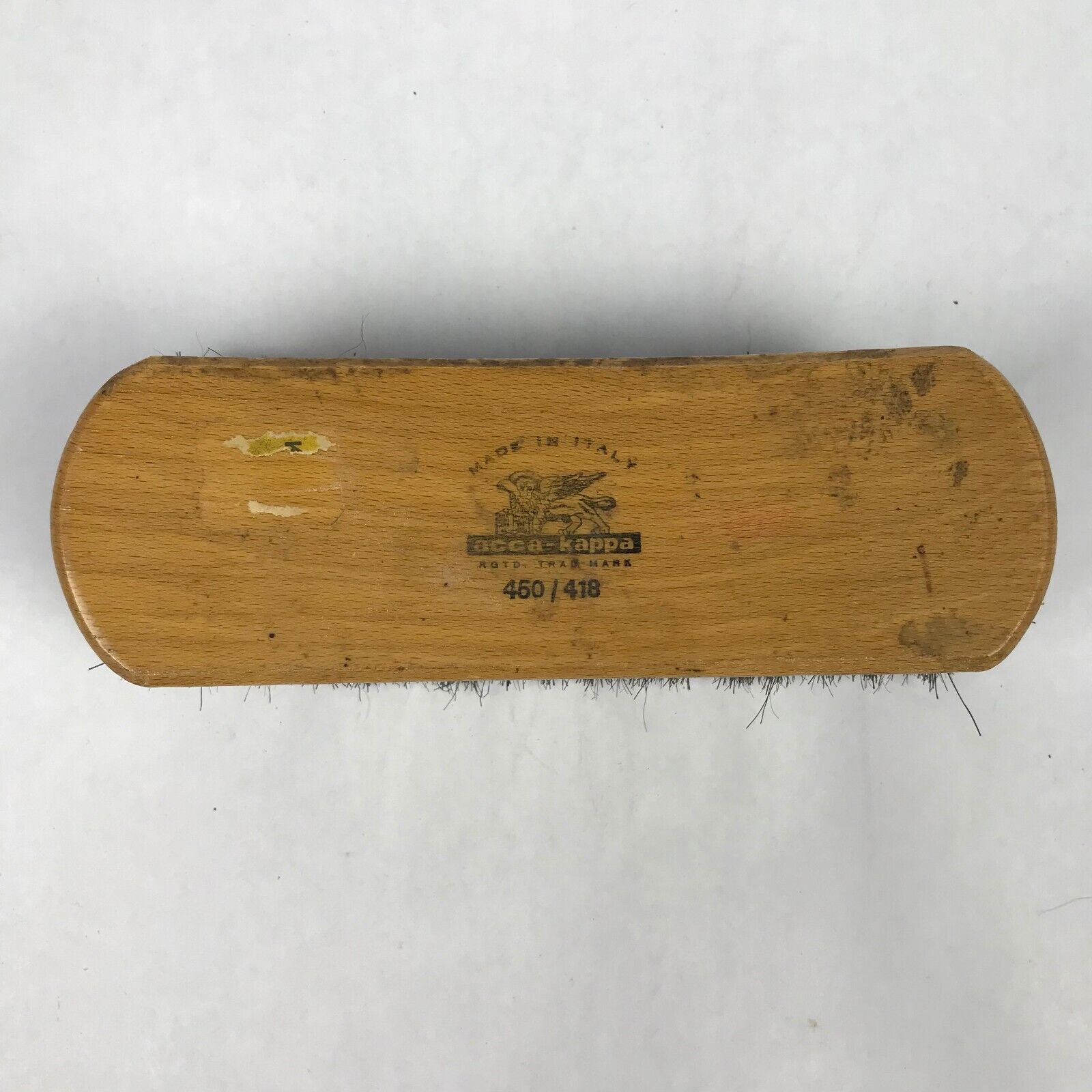 Acca-kappa Shoe Shine Brush Horse Hair 450/418 Made In Italy 6.5" Vintage