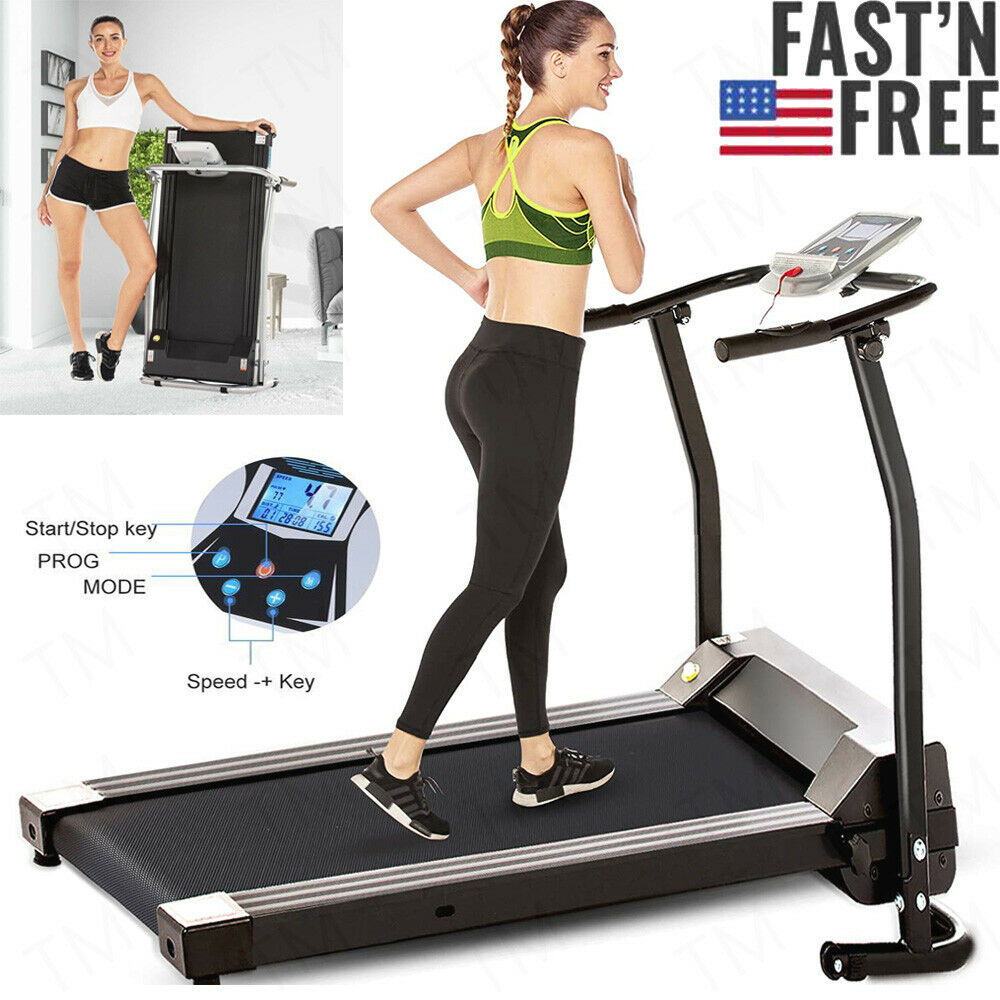 Folding Treadmill Motorized Indoor Walking Running Exercise Machine Lcd Fast @%@
