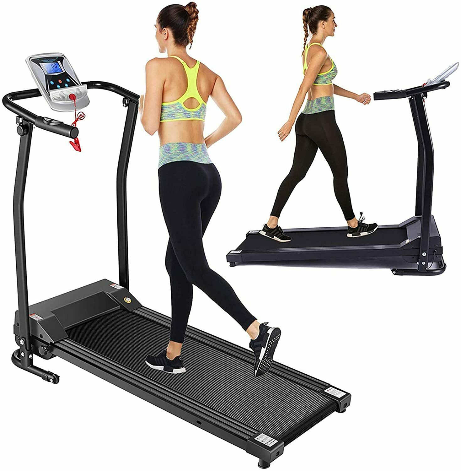 Folding Treadmill Motorized Indoor Walking Running Exercise Machine Lcd Fast ++_