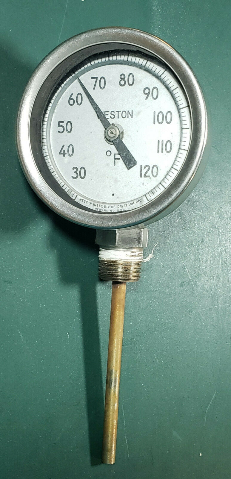 Vintage Weston Bimetal Thermometer 3” Model 4310 (-40 To 120 Degrees) Circa 1960