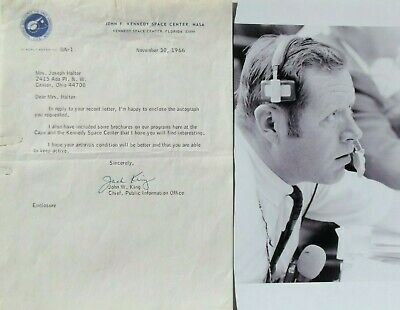 Jack King Nasa Administrator Pioneer Space Flight Voice Of Apollo Signed Letter