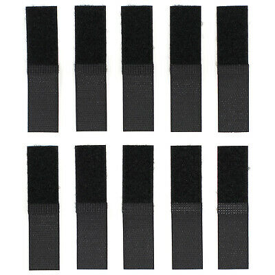 Official Velcro® Webbing Keepers For Molle Tactical Back Packs - Black - 10pk