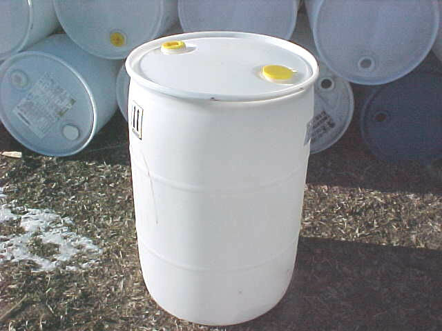 55 Gallon Barrel Drum Plastic Fuel Watering Rain White Barrels Drums Drum