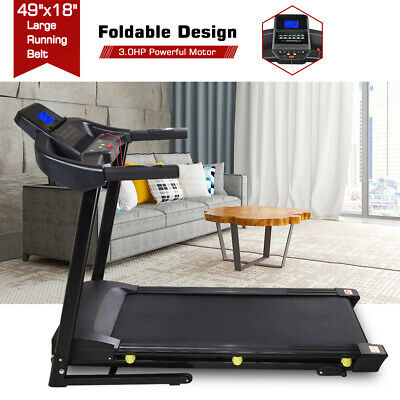 3hp Electric Incline Folding Treadmill Walking Running Jogging Fitness Machine