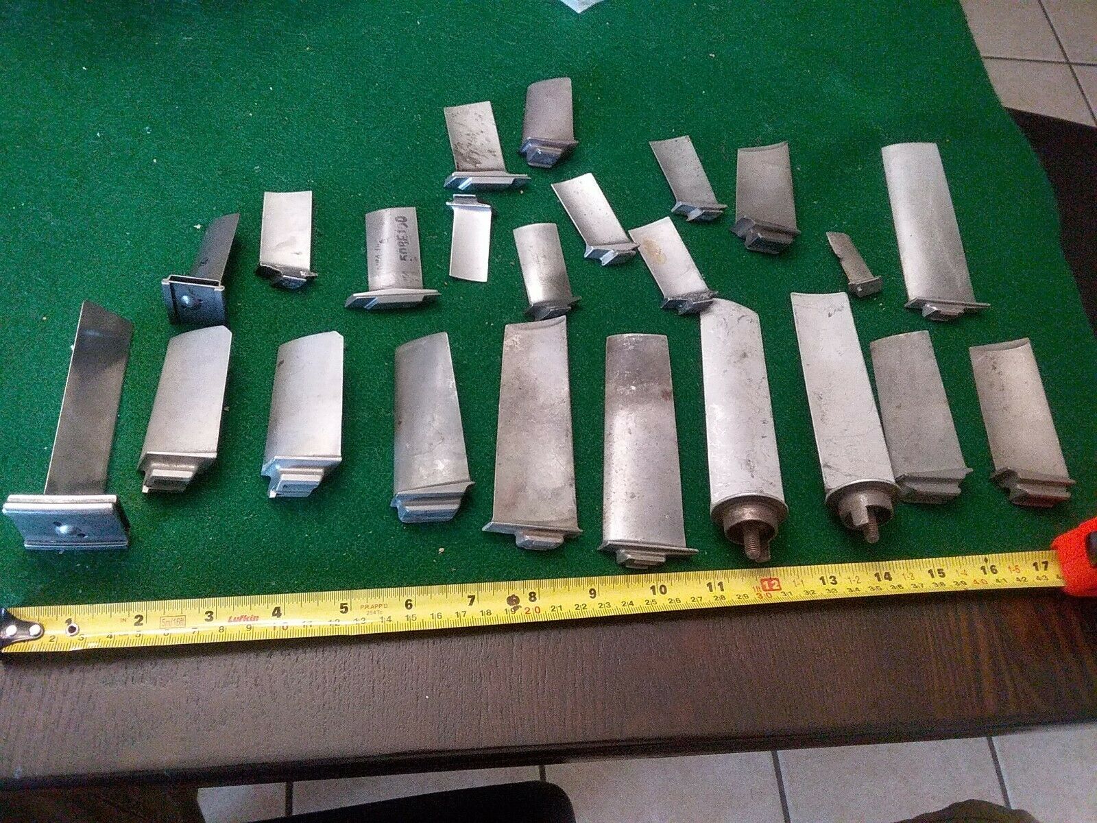 Lot Of Various Jet Engine Blades