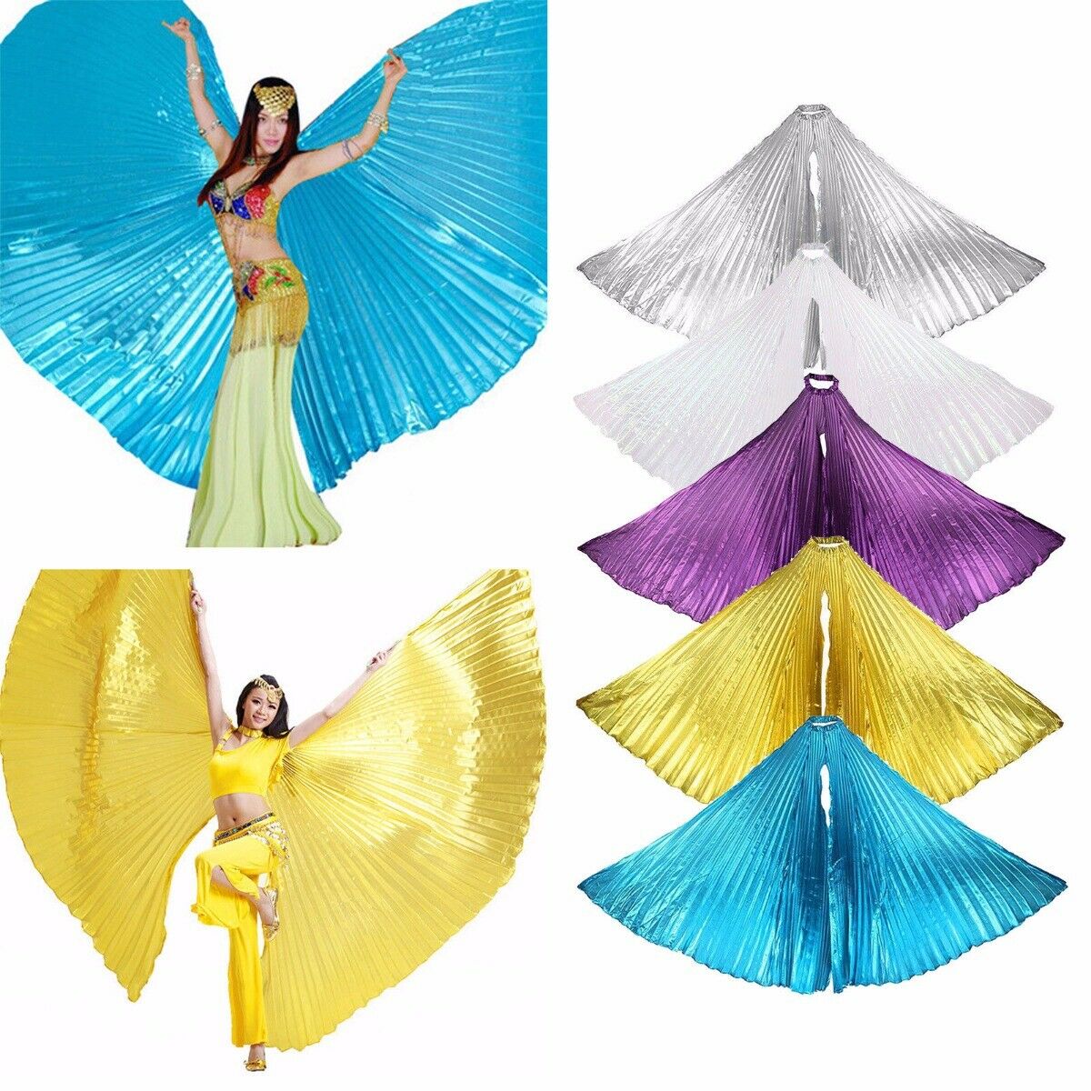 India Egypt Isis Wings Belly Dance Costumes Opening Angel Isis Wings Sticks Bag