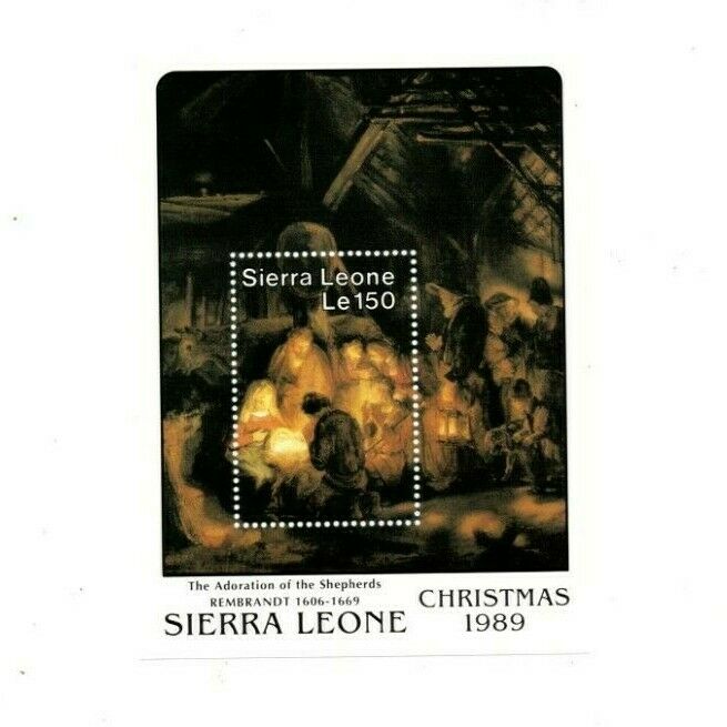 Vintage Classics - Sierra Leone 1165 - Christmas 1989 - Souvenir Sheet -mnh