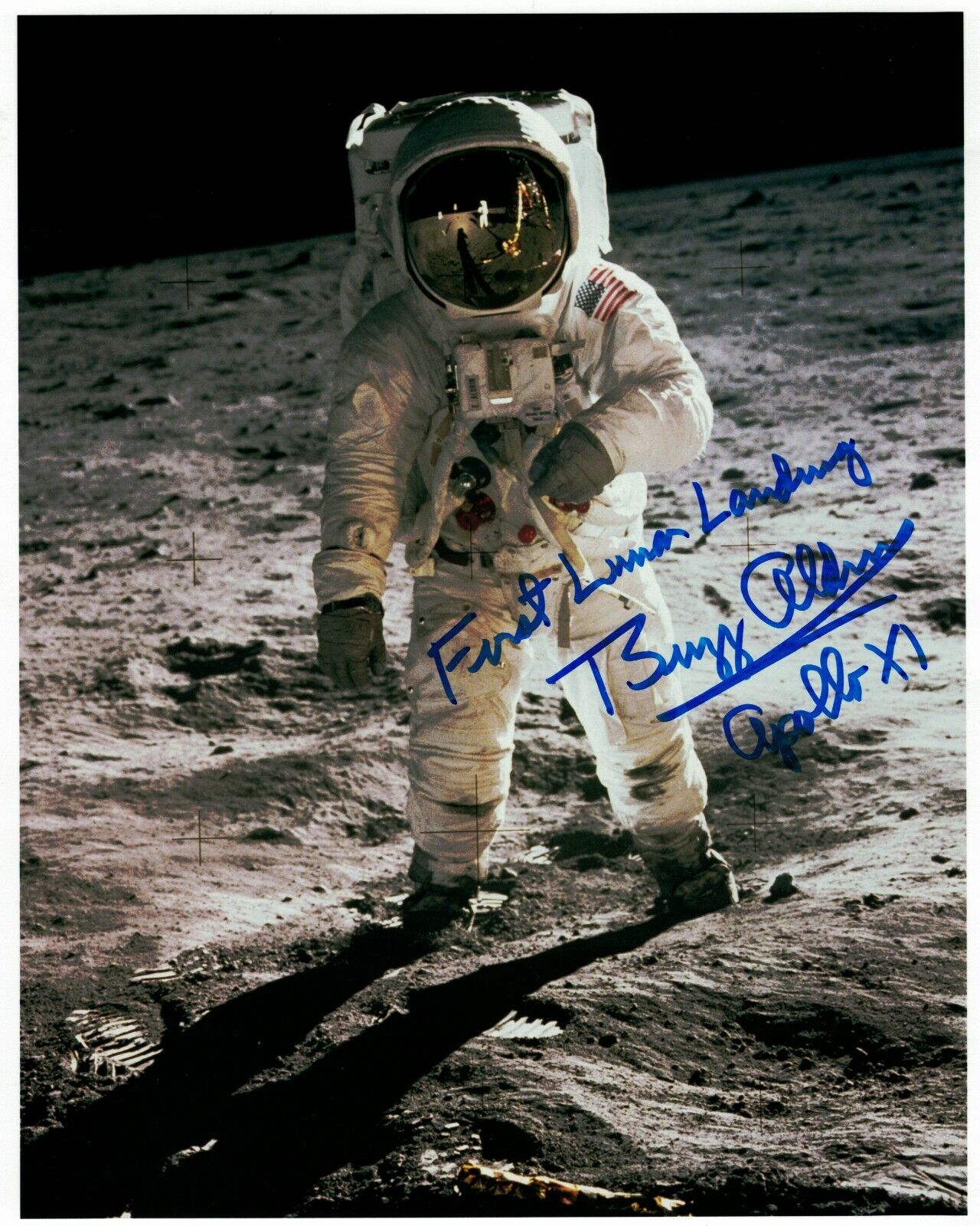 Buzz Aldrin  Lunar Surface Signed Photo First Lunar Landing