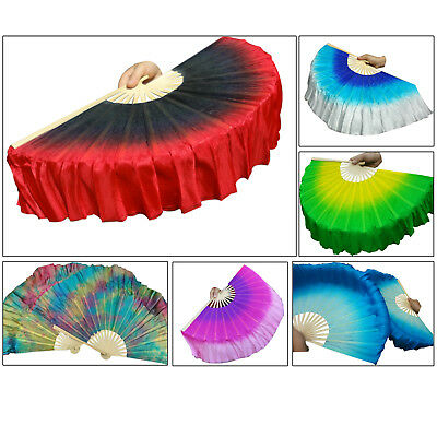 1pair=2pcs Chinese Short Silk Dance Fan(flutter), 10/20cm Silk Over