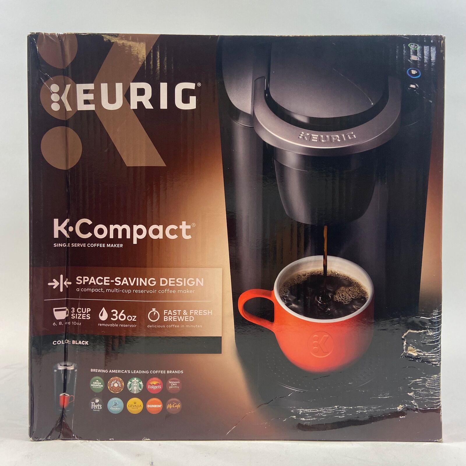 New Keurig K-compact Single Serve Coffee Maker K-cup Pod Black