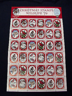 Vintage National Wildlife Federation Christmas Stamps Wildlife 1979 - Free Shpg!