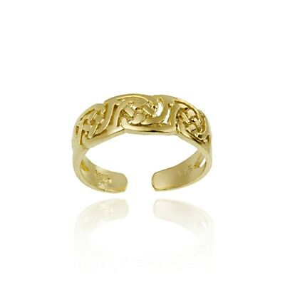 18k Gold Over 925 Silver Irish Celtic Knot Toe Ring