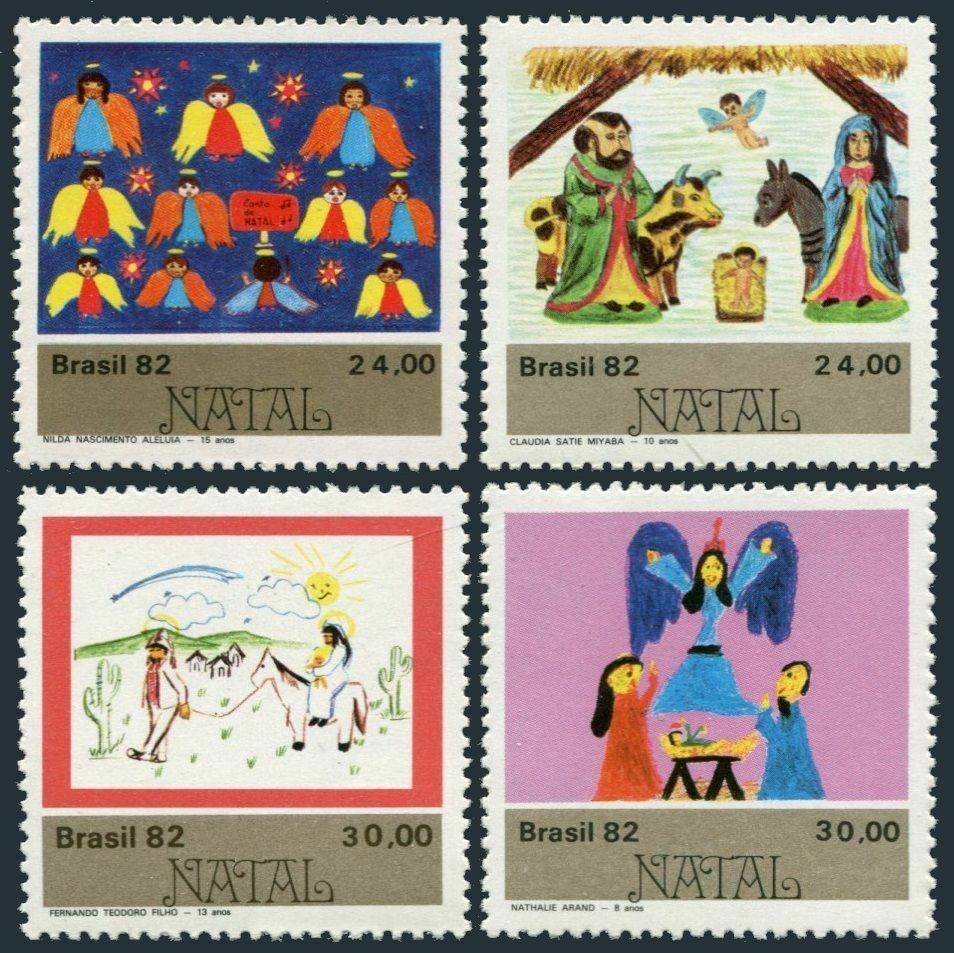 Brazil 1826-1829,mnh.michel 1933-1936. Christmas 1982.children's Drawings.