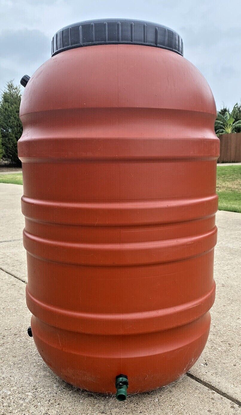 55 Gallon Heavy Duty Outdoor Rain Water Storage Barrel ***pick Up Only***  75182