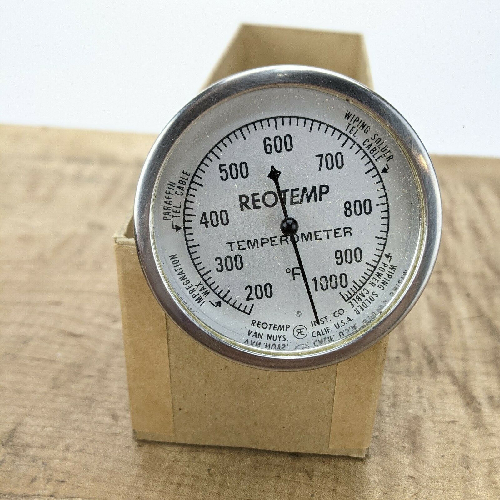 Vintage Reotemp Temperometer For Metal & Soldering 200-1000°f Original Box Usa