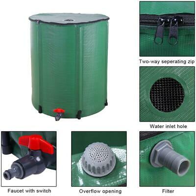 60 Gallon Portable Rain Barrel Water Collector Collapsible Tank