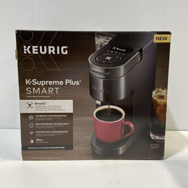 Keurig - K Supreme Plus Smart Single Serve K-cup Pod Coffee Maker - Black New