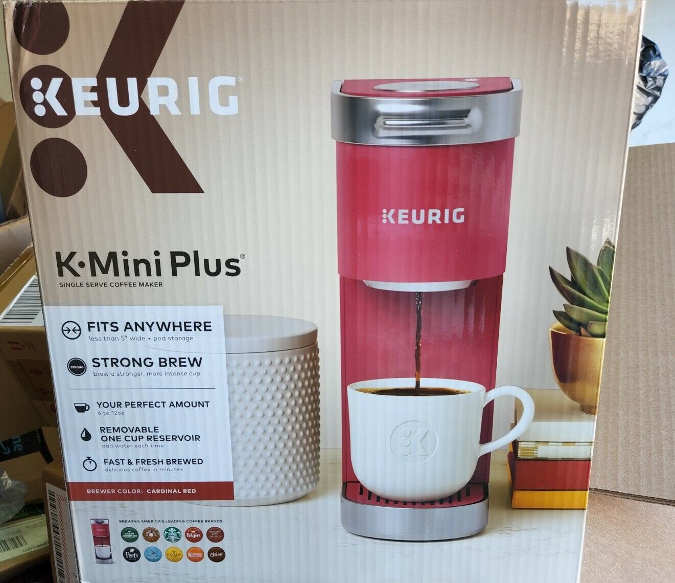 Keurig K•mini Plus Single Serve Coffee Maker - Cardinal Red