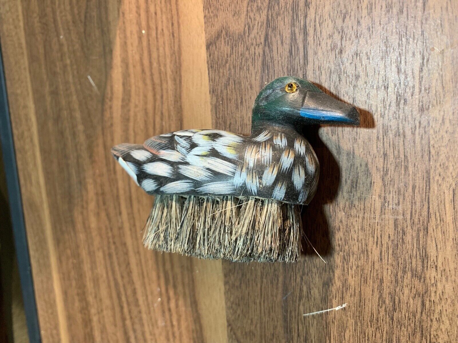Vintage Wooden Hand Carved Duck Brush For Shoes/boots  Great For Dad