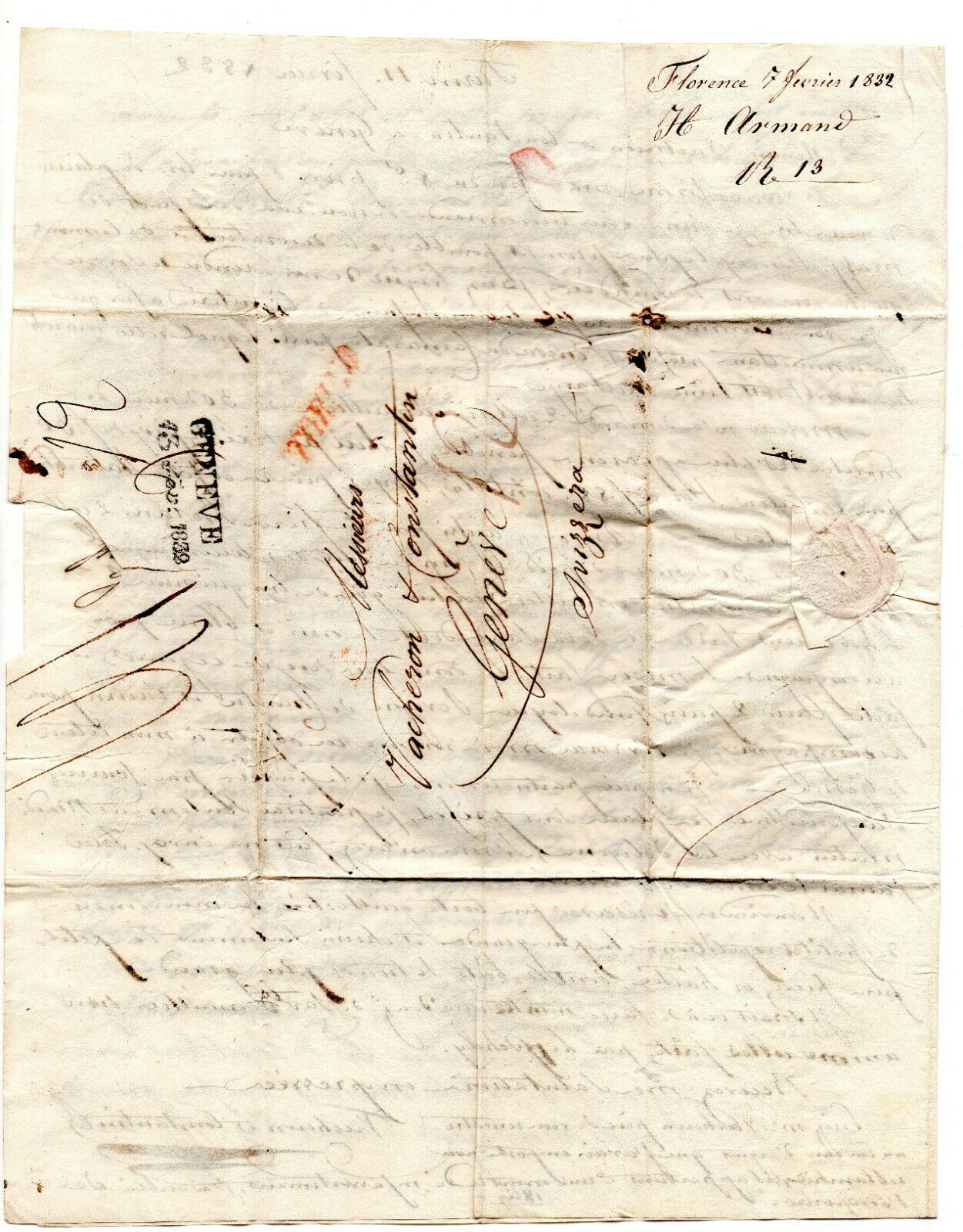 Vintage Letters To Vacheron & Constantin 8 Letters 1832-1849