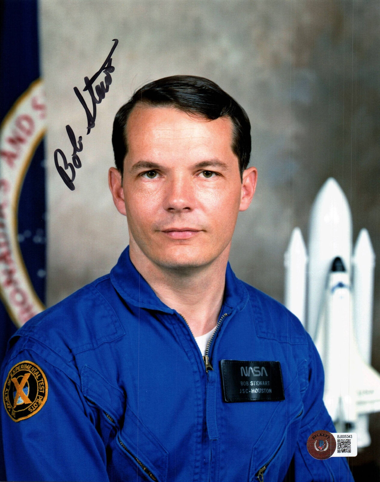 Robert Bob Stewart Signed 8x10 Photo Beckett Bas Coa Nasa Astronaut 1