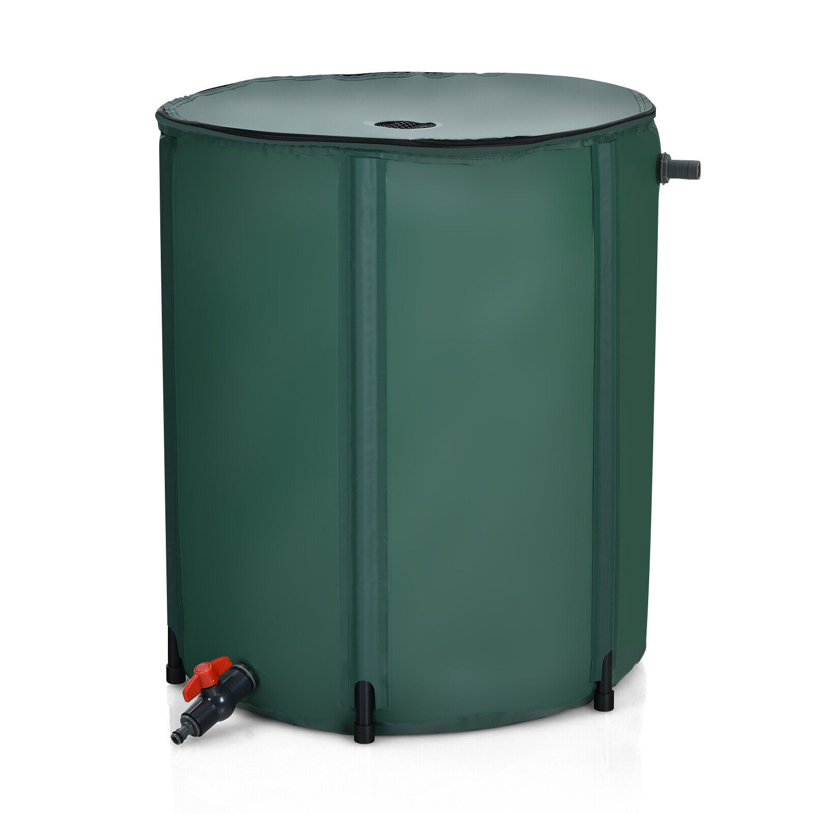 60 Gallon Portable Rain Barrel Water Collector Collapsible Tank Spigot Filter