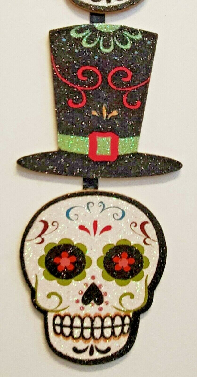 Day Of The Dead Sugar Skull Halloween Hanging Hanging Wall Decor 24" L