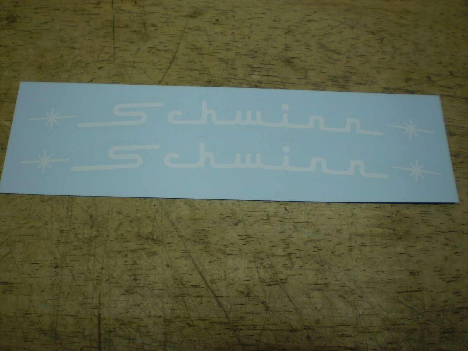 Schwinn Approved Stingray White Top Tube Bicycle Decal Set & Deluxe Slik Chik &&