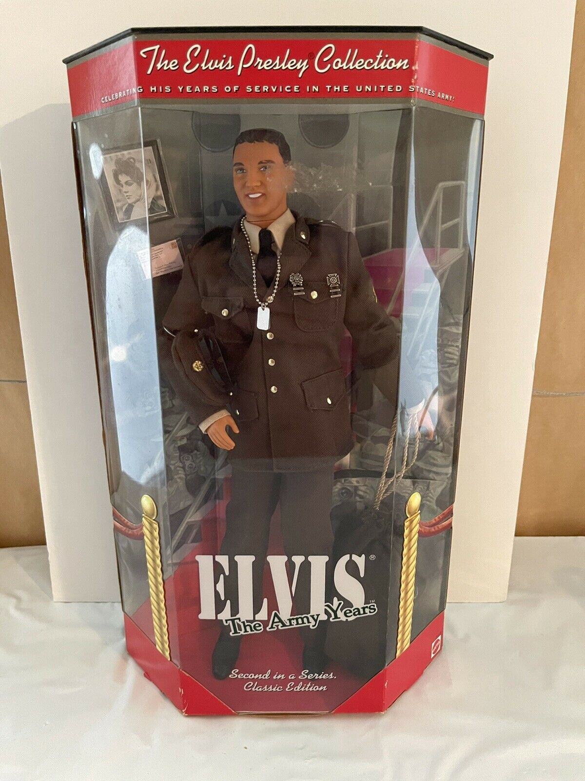 Vintag Mattel Elvis The Army Years Doll 1999 Nrfb 2nd In Series