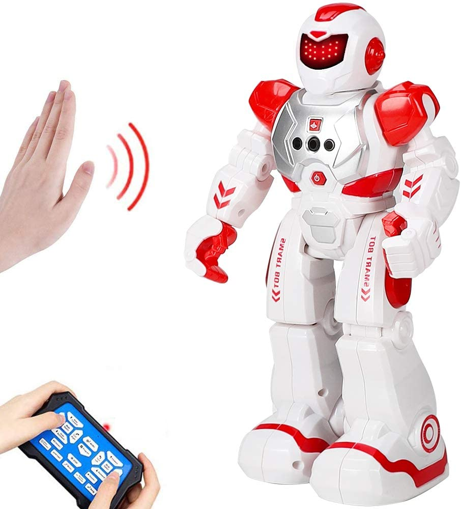 Beiwo Smart Rc Robots For Kids, Intelligent Programmable Robot Toy, Red